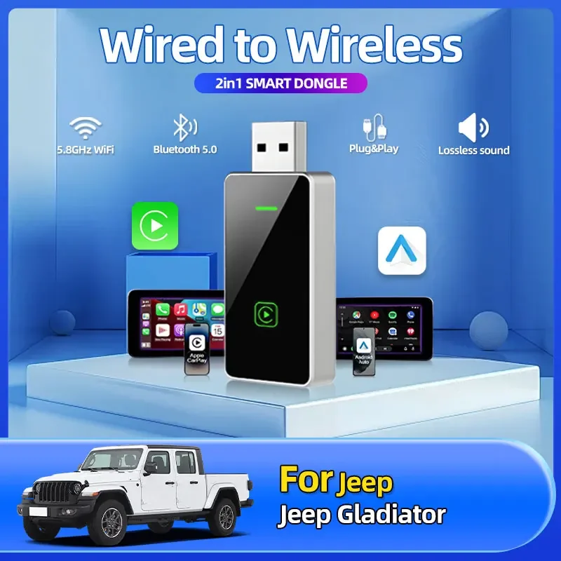 2025 модный новый 2в1 беспроводной автомобильный игровой адаптер Android Auto USB Smart Mini Box