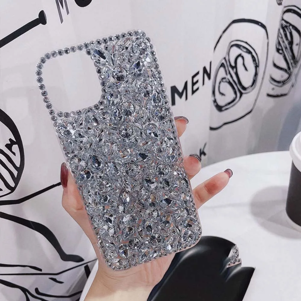 

Glitter Bling Jewelled Diamond Phone Case For iPhone 13 14 12 mini 11Pro Max X XS XR 7 8 6 6s Plus Crystal Rhinestone Cover