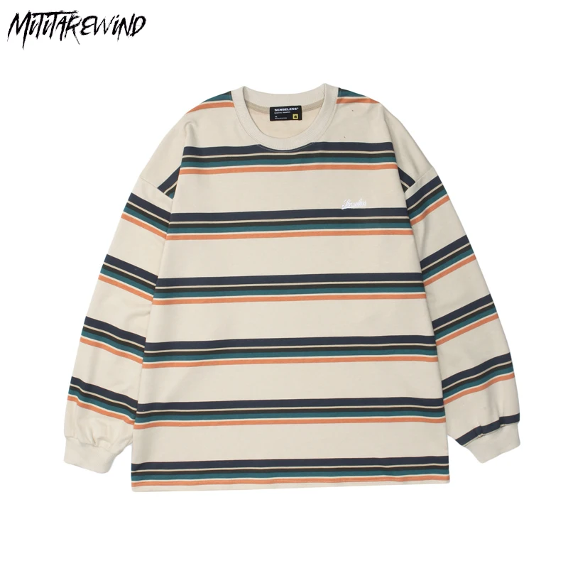 

Толстовка мужская с длинным рукавом и круглым вырезом, в стиле ретро