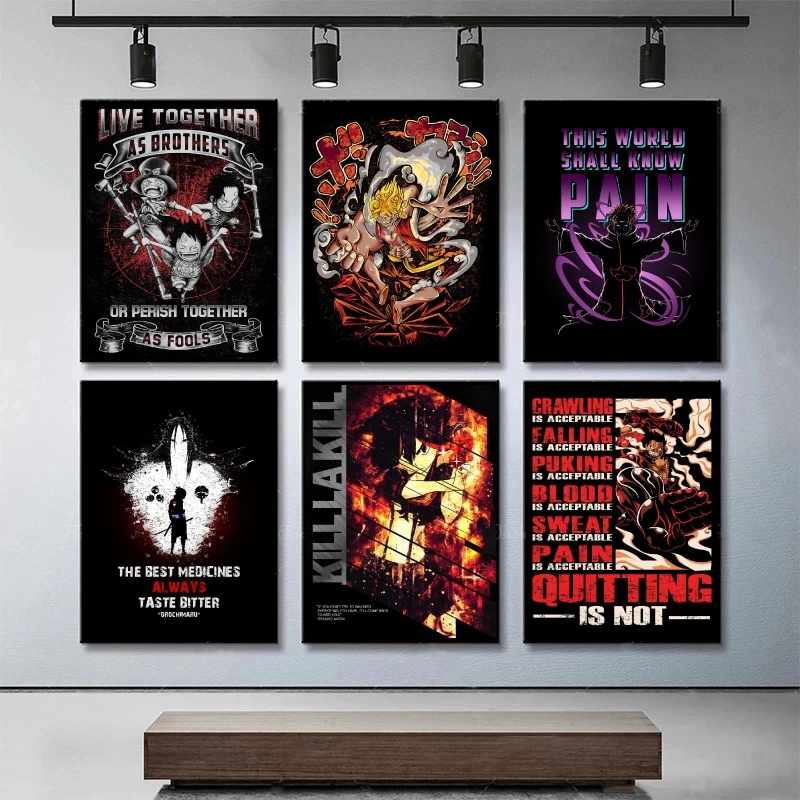 

Холст One Piece Luffy HD печать украшения картины на стену искусство комиксов картины постер для дома детские подарки классические декоративные