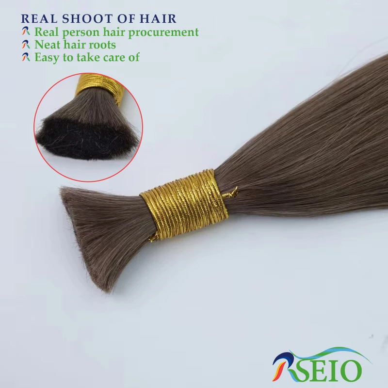 Высококачественные натуральные человеческие волосы для наращивания RSEIO черные