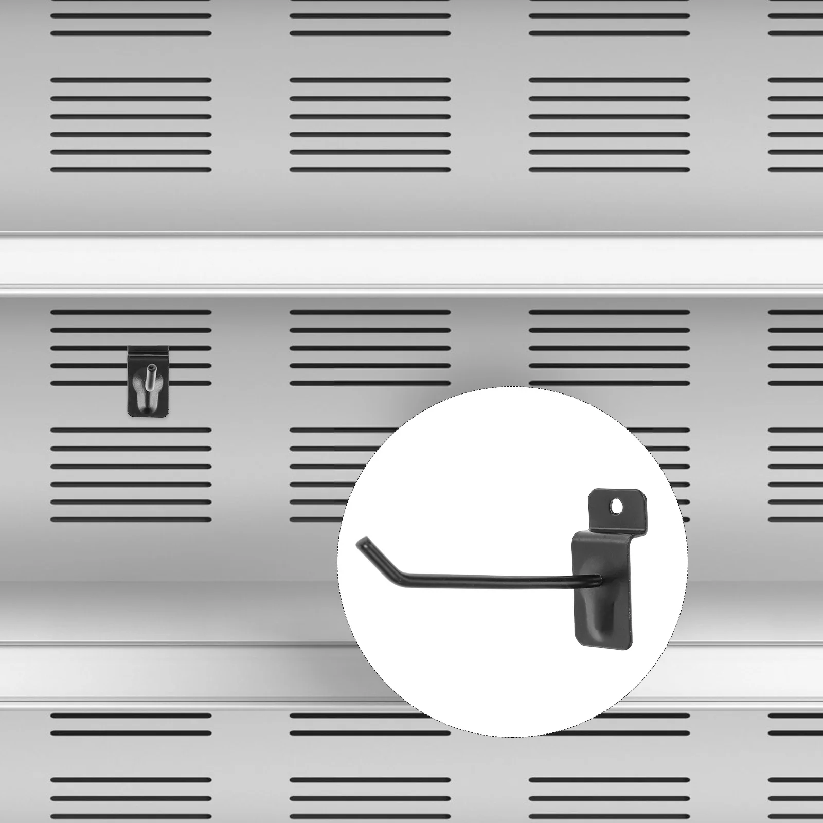

Slot Hook Tool Hooks Metal Pegboard Utility Commodity Display Goods Shelf Supermarket