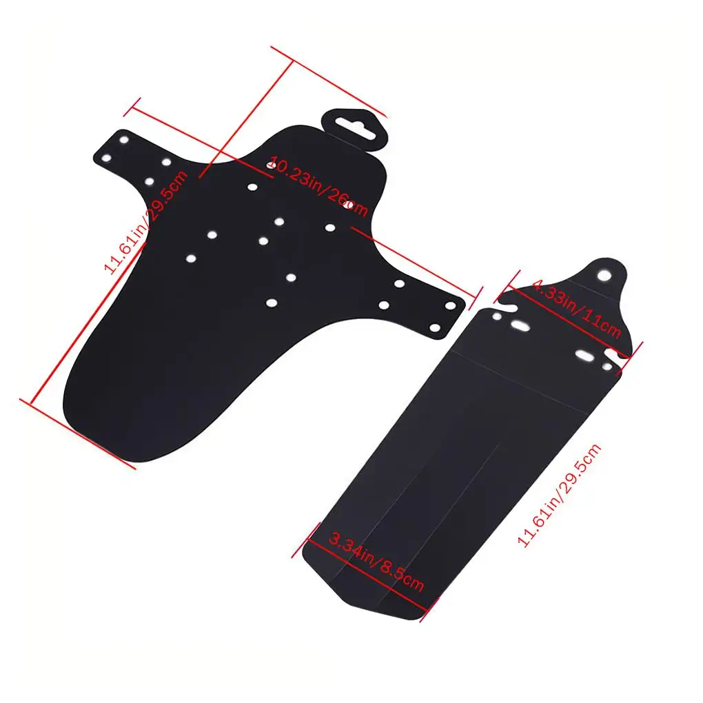 

MTB Road Mountain Bike Mud Flaps Bicycle Fenders Black Solid Cycling Wings Front/Rear Bicycle Mudguard Bike Fenders Accessories