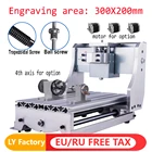 Мини-фрезерный станок с ЧПУ, набор для токарного станка с 4 осями, 3020