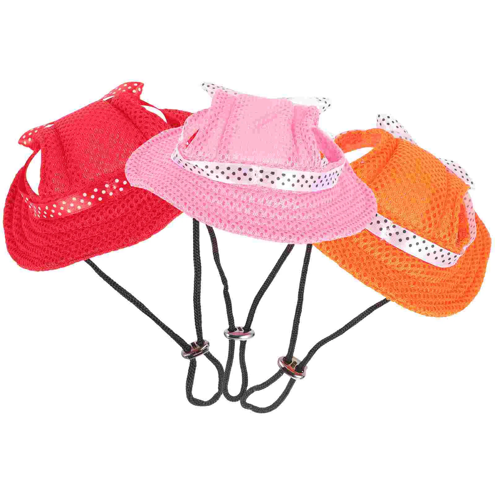

3 Pcs Pet Princess Hat Sun Protection Clothing Hats Adorable Dog Ear Sports Cap Lovely Dogs Proof Puppy