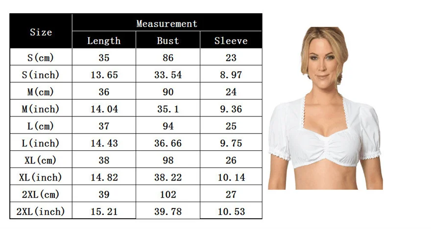 Женские блузки Сексуальная кружевная блузка с коротким рукавом Barmaid Dirndl топы