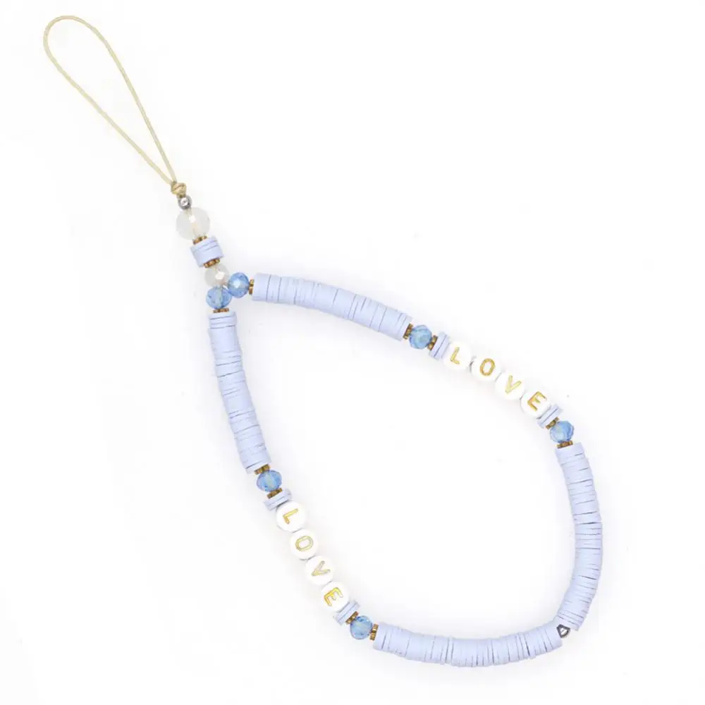 

High-quality Mobile Phone Lanyard Geometric Cord Rope Anti-lost Mobile Phone Chain Soft Pottery Strap Lanyard For Mobile Phone