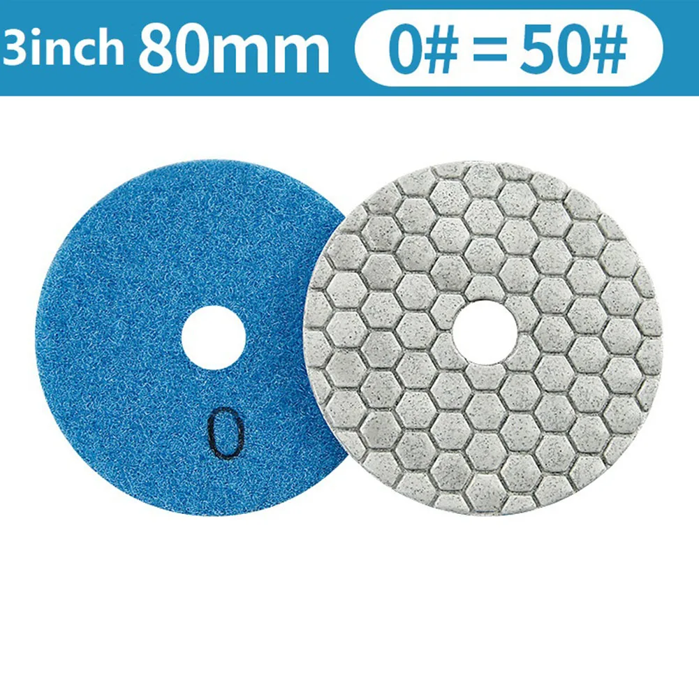 

3 дюйма 80 мм сухой/влажный Алмазный полировальный диск гибкие шлифовальные диски для гранита мрамора бетона камня шлифовальные диски