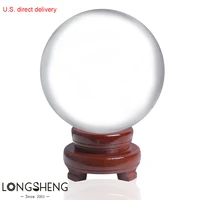 150mm glass crystal ball with base healing sphere photography props gifts artificial crystal balls home decor fengshui ornaments