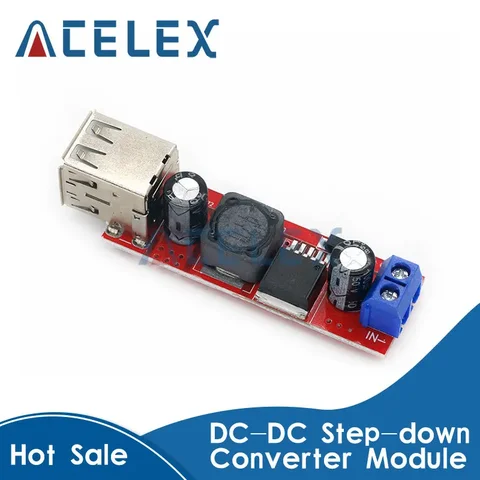 Двойной USB выход DC-DC понижающий модуль питания 9 В/12 В/24 В/36 В до 5 В USB 3A для автомобильного зарядного устройства LM2596