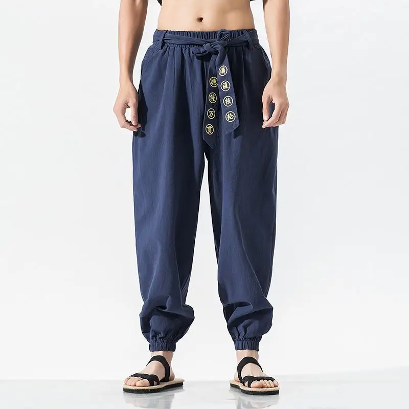 Streetwear Harem Pants Online Store Street Workout Bottom Traditional Chinese Men Clothing Kungfu Plus Size Men 5XL
