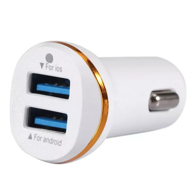 

Phone Charger Fast 3.1A Dual USB Power Adapter Mini LED Auto Mobile Phone Charger, Black