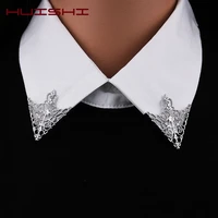 fashion womens brooch vintage triangle shirt collar pin hollow metal needle brooch for female men lapel pin clothes accessories