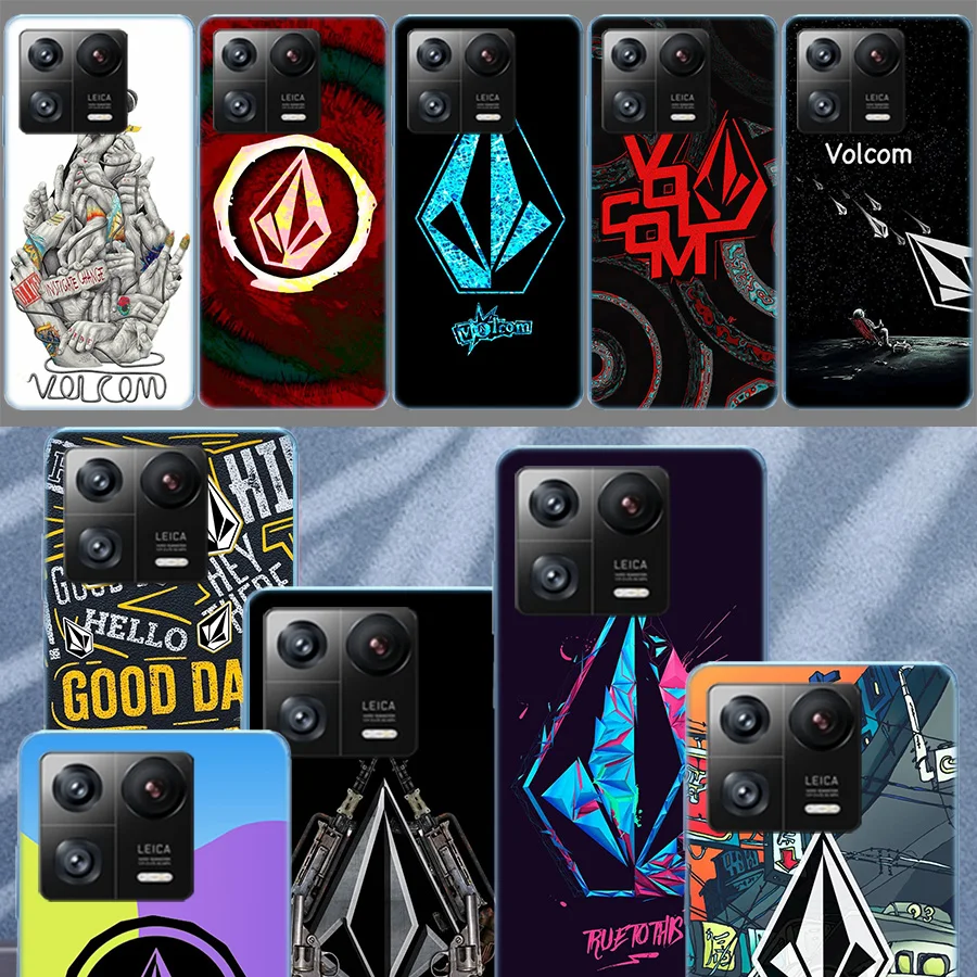 Фото Чехлы с логотипом Volcom для телефона Xiaomi Poco F7 14 11 Ultra 13 15 Pro Mi 12T 12X 11i 12 10 9 8 Lite 11T 10T 9T Pro CC9 Soft Cover №1