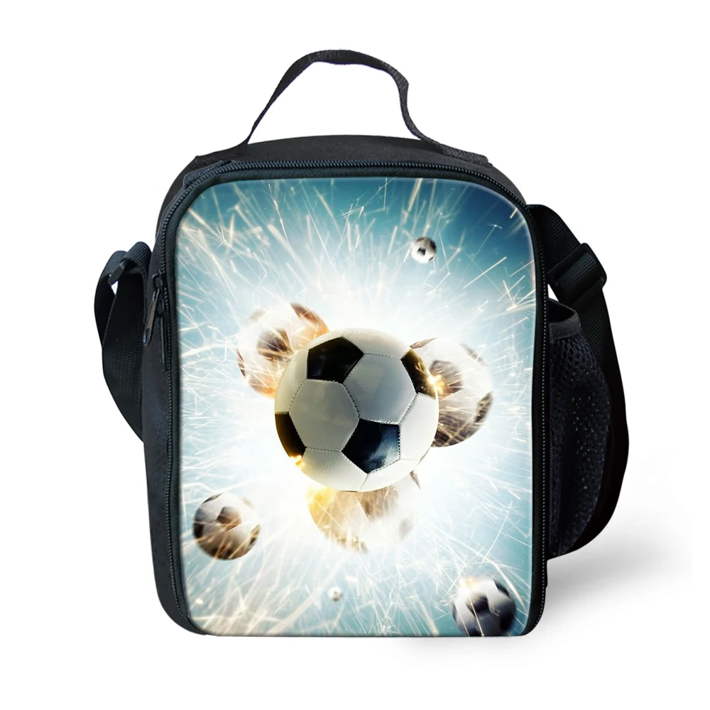 Advocator Portable Football Print Boys Lunch Bag Waterproof Lunch Case Carry Storage Customized Picnic Thermal Bag Free Shipping