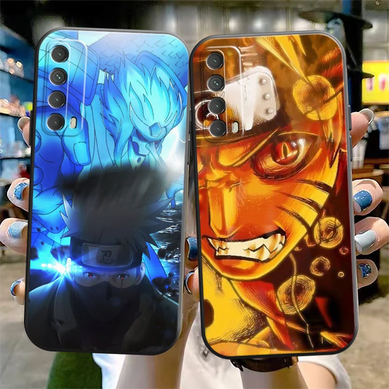 

Japan Anime NARUTO Phone Case For Huawei Honor 7A 7X 8 8X 8C 9 V9 9A 9X 9 Lite 9X Lite Back Black Coque Liquid Silicon Soft