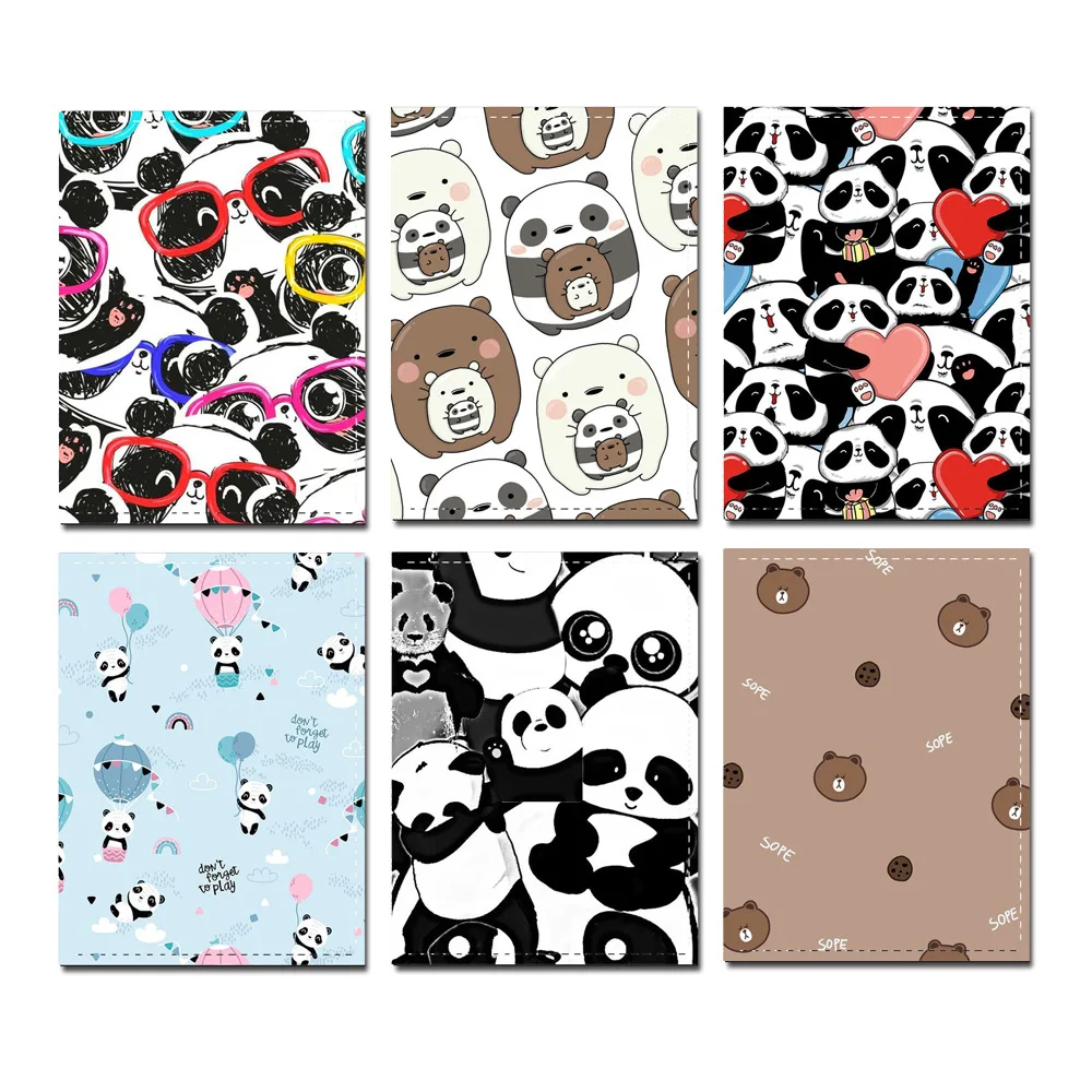 

Travel Accessories Passport Holder PU Leather Kawaii Panda Travel Passport Cover Case High Quality Card ID Holders