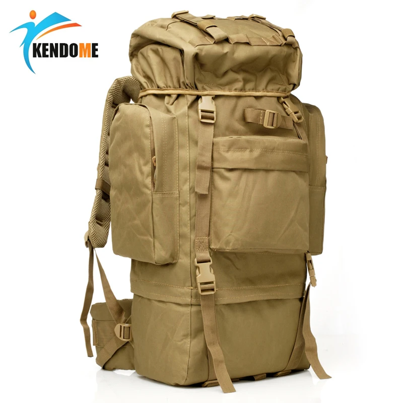 Large Outdoor Sports Bag Military Tactical Backpack for Men Hiking Camping Waterproof Wear-resisting Nylon Mountain Rucksack