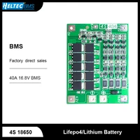 4s 40a bms with balance 14 8v 16 8v 18650 bms lithium battery protection board battery management system for drill motor