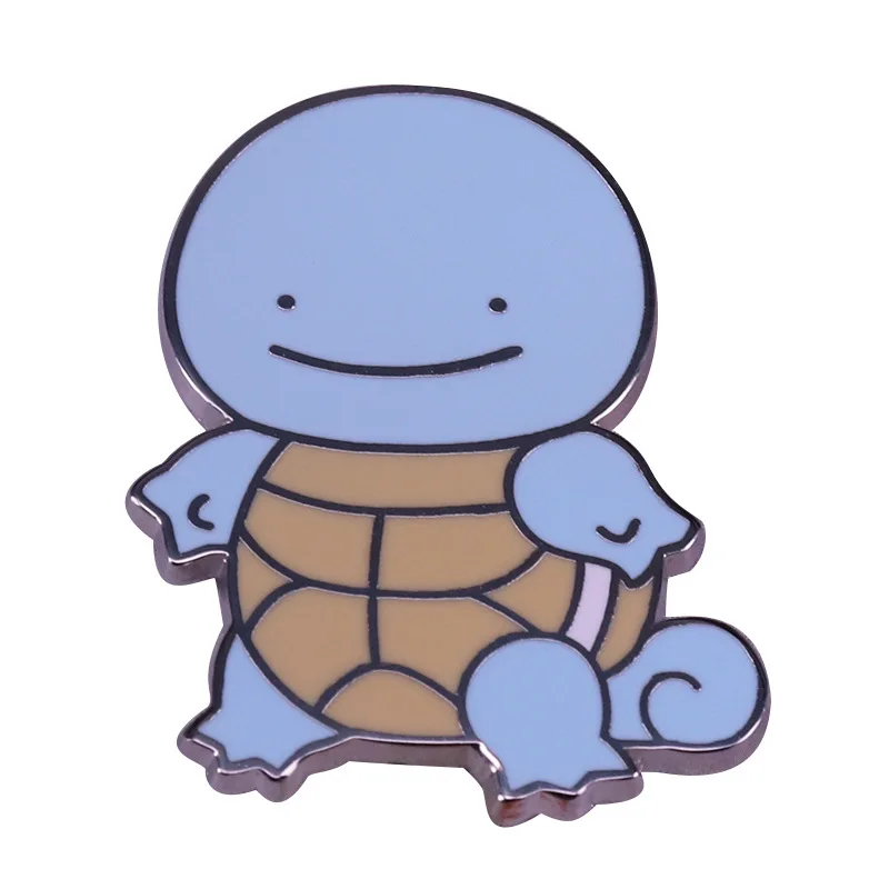 Фото Эмалированные значки Kawaii Spirit Сквиртл, Коллекционная серия Pokemon, металлический рюкзак, шляпа, сумка, воротник, нагрудные значки №4