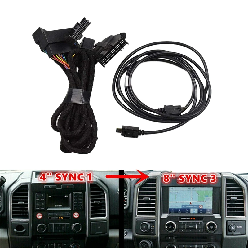 

PNP Conversion Power Harness &APIM Cable Adapter For Ford F-150 Mustang Edge Fusion SYNC 1 2 To SYNC 3 Upgrade