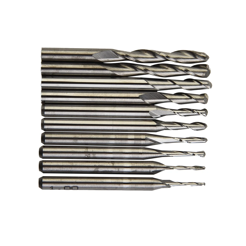 

Straight Cutting Tools Metalworking Carbide Ball Nose End mills CNC Engraving Router Set Drill Milling 3.175mm