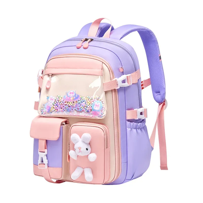

Школьный портфель для начальной школы, школьный ранец для девочек, легкий детский рюкзак, милый водонепроницаемый школьный портфель, вместительный рюкзак
