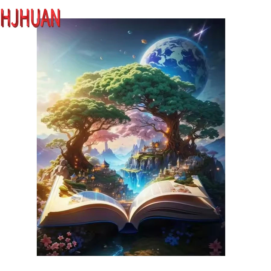 5d Diamond embroidery Abstract art book Tree cross-stitch Modern decor mosaic diamond painting full square/round drill.