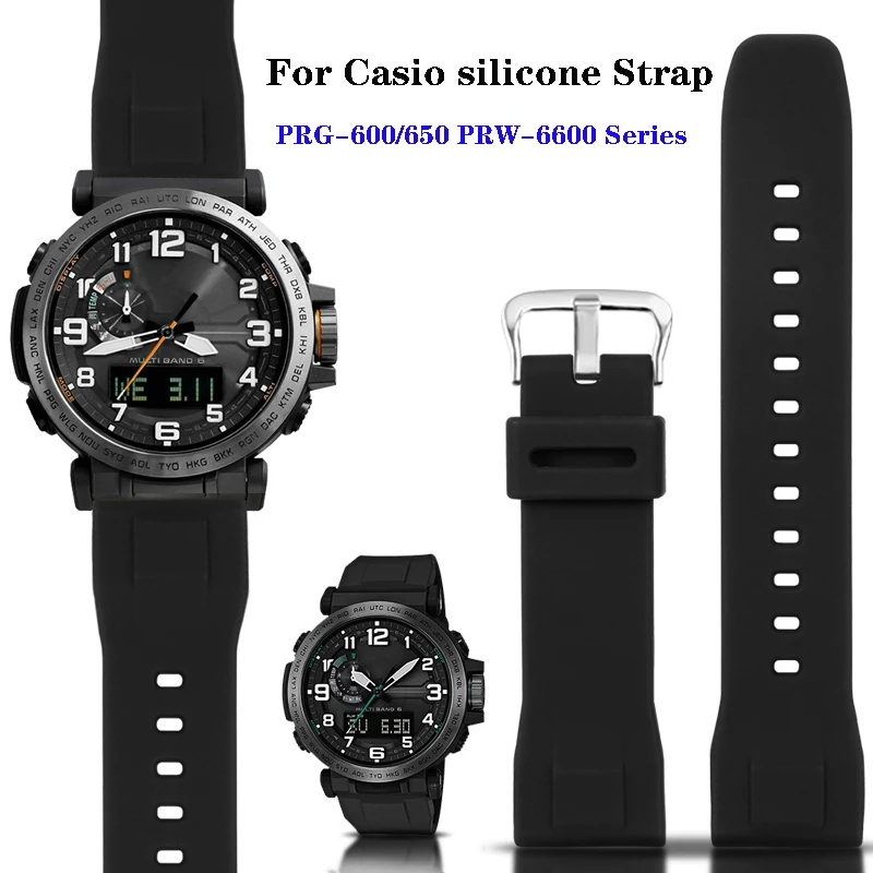 

Silicone Rubber Watch Strap for Casio PRG-600/600Y PRG-650/650Y Watchband PRW-6600 GA 2000 Uhrenarmband Waterproof Bracelet 24mm