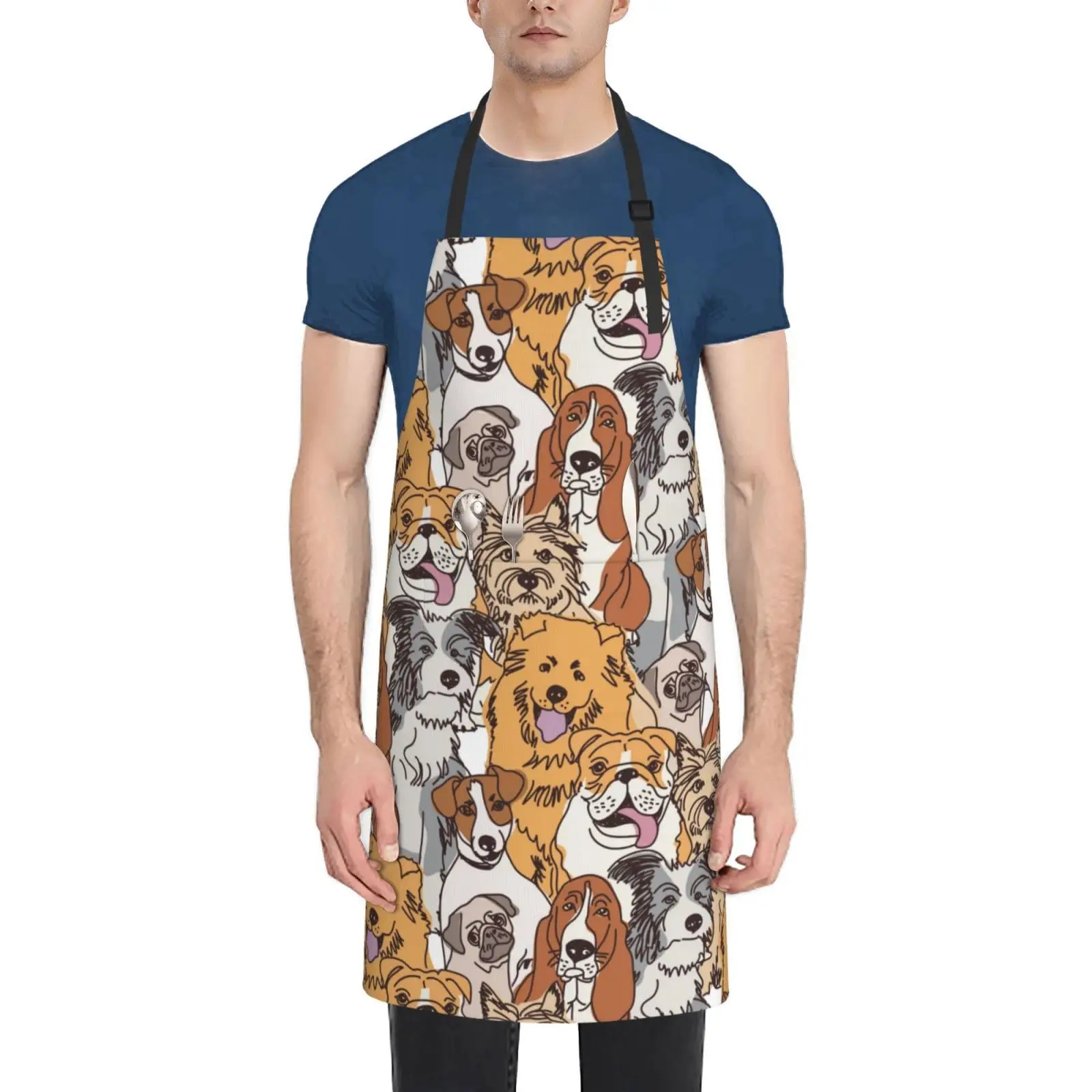 Симпатичный фартук в виде собаки милый для кухни женщин и мужчин