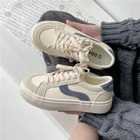 autumn canvas sneakers 2022 new fashion students white platform sneakers korea daily wear all match basic sleek female shoes