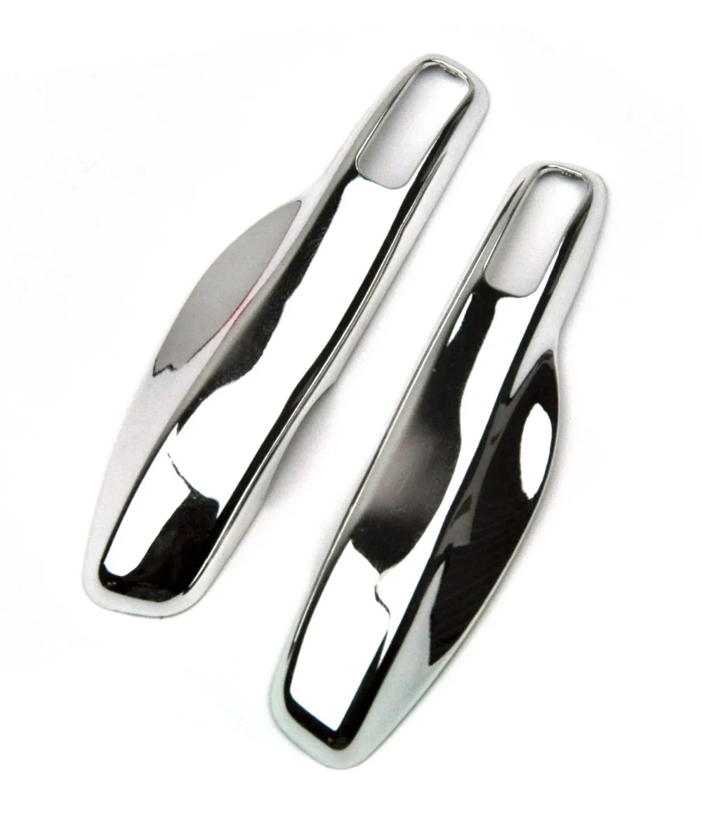 Серебристый хромированный чехол для дистанционного ключа с откидной крышкой