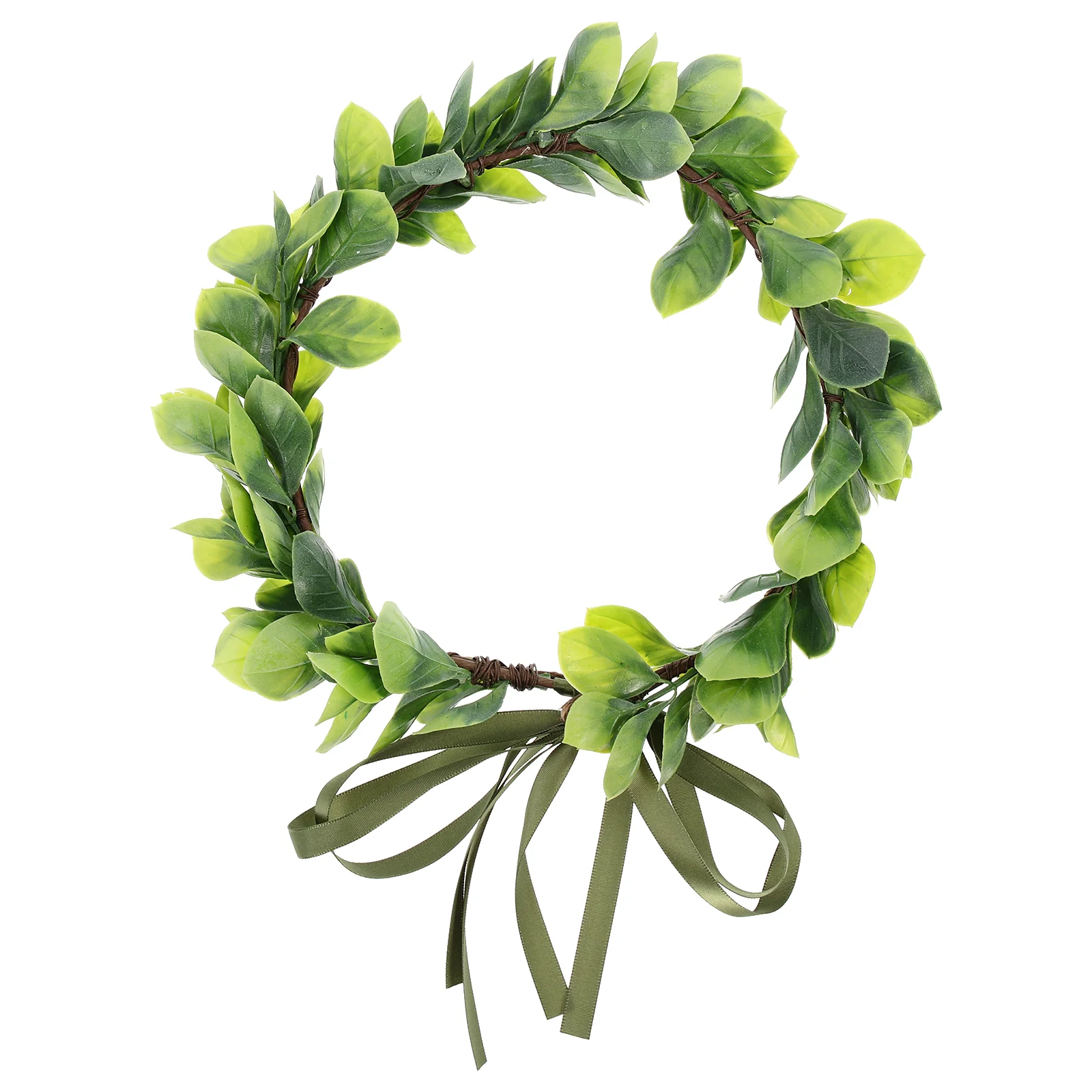 

Wedding Headband Hair Leaves Garland Eucalyptus Wreath Headdress Bridal Leaf Flower Green Bride Artificial Headpiece Seaside