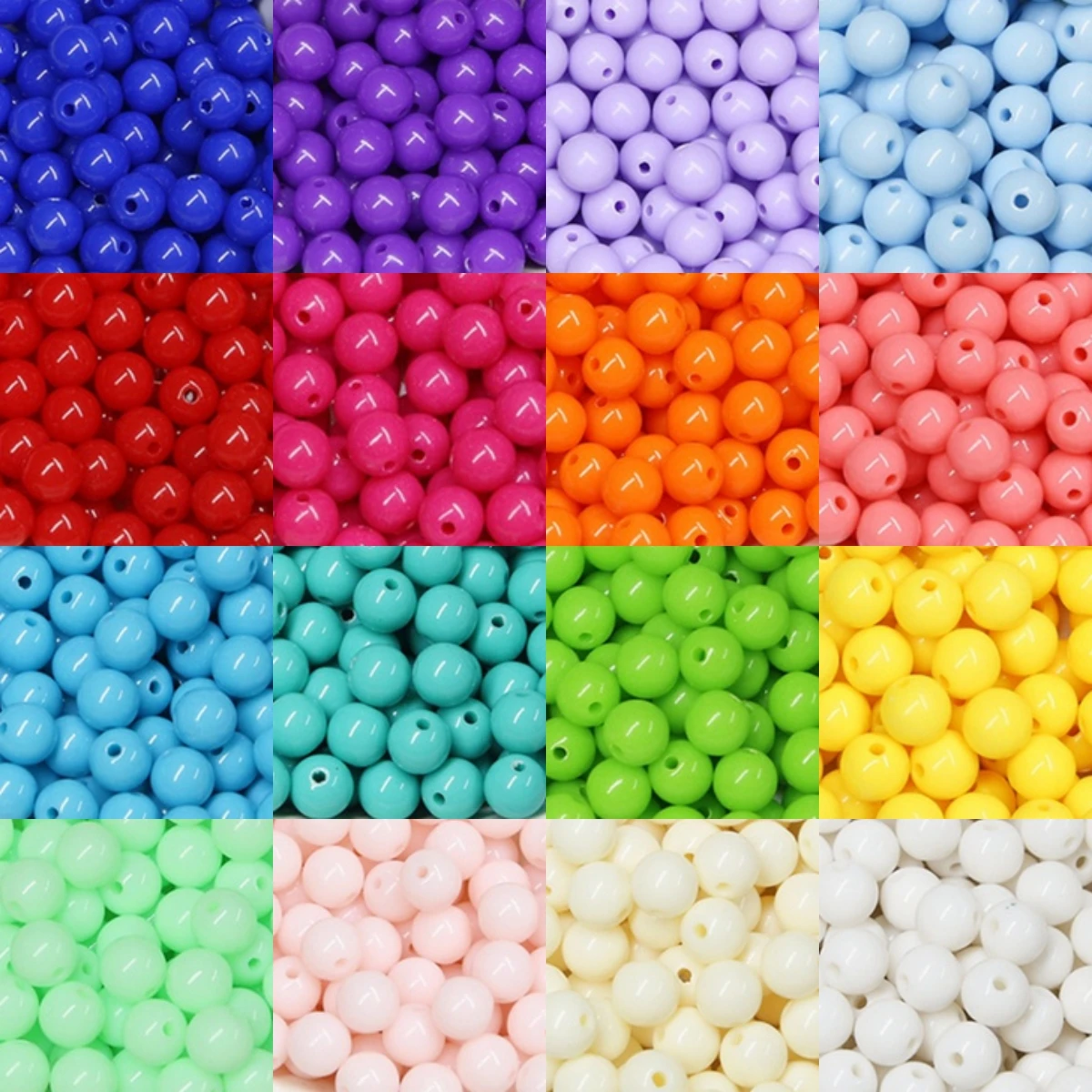 

Acrylic Solid Color Round Beads ABS Imitation Pearl Loose Beads Diy Handmade Earrings Bracelet Jewelry Accessories Material