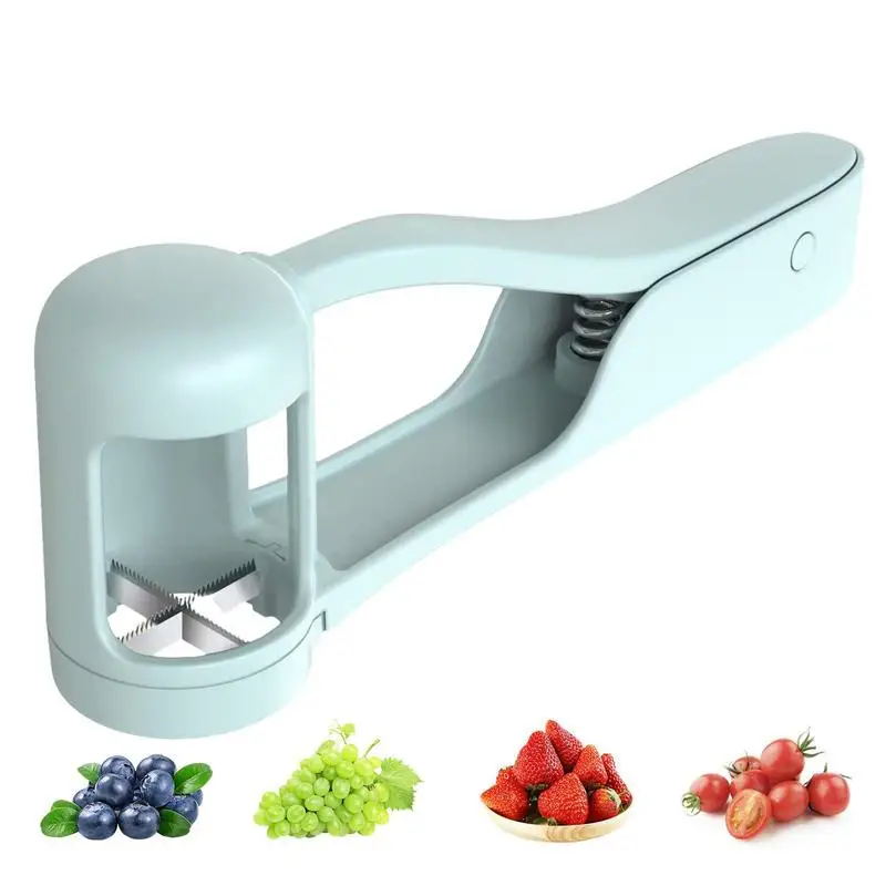Grape Slicer Fruit Slicer Cup Grape Cutter Small Seedless Fruit Easily And Quickly Ergonomic Handle 304 Stainless Steel Knives