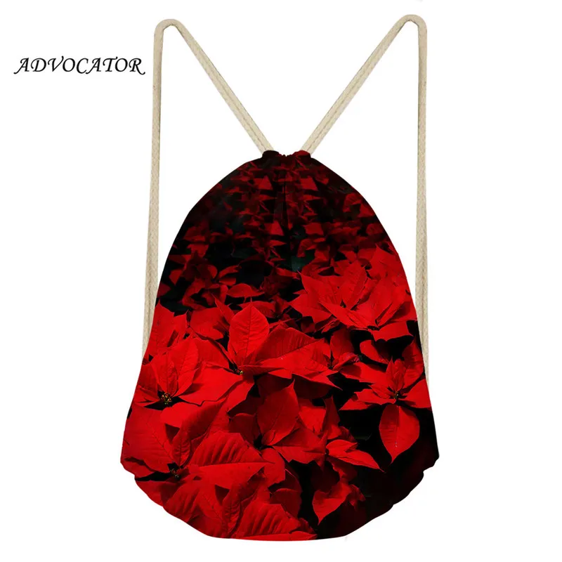 

Детский рюкзак на шнурке с цветами, для девочек-подростков