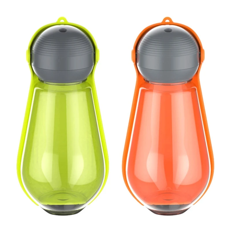 

Переносная бутылка для воды для собак, 380 мл, диспенсер для воды для путешествий с большой чашей 090C