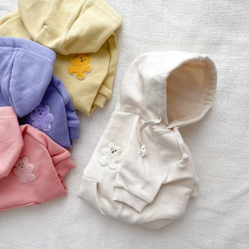 

Kawaii Hoodie Dog Clothes Drawstring Hooded Outfits Small Dogs Clothing Cat Autumn Winter Warm Costume Korean Fashion Pet Items