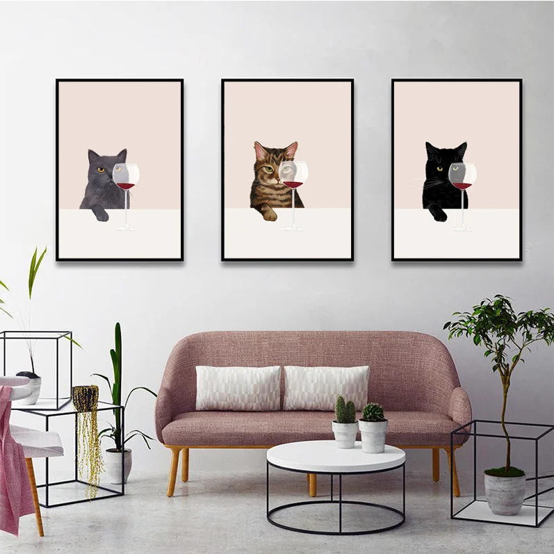 

Cat Plant DIY Sticky Poster Fancy Wall Sticker For Living Room Bar Decoration Room Wall Decor