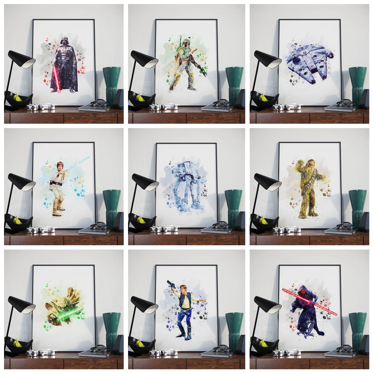 

Постер из фильма «Звездные войны 8» Disney, Настенная картина «Последние джедаи», декоративное украшение для детской комнаты, Настенная Наклей...