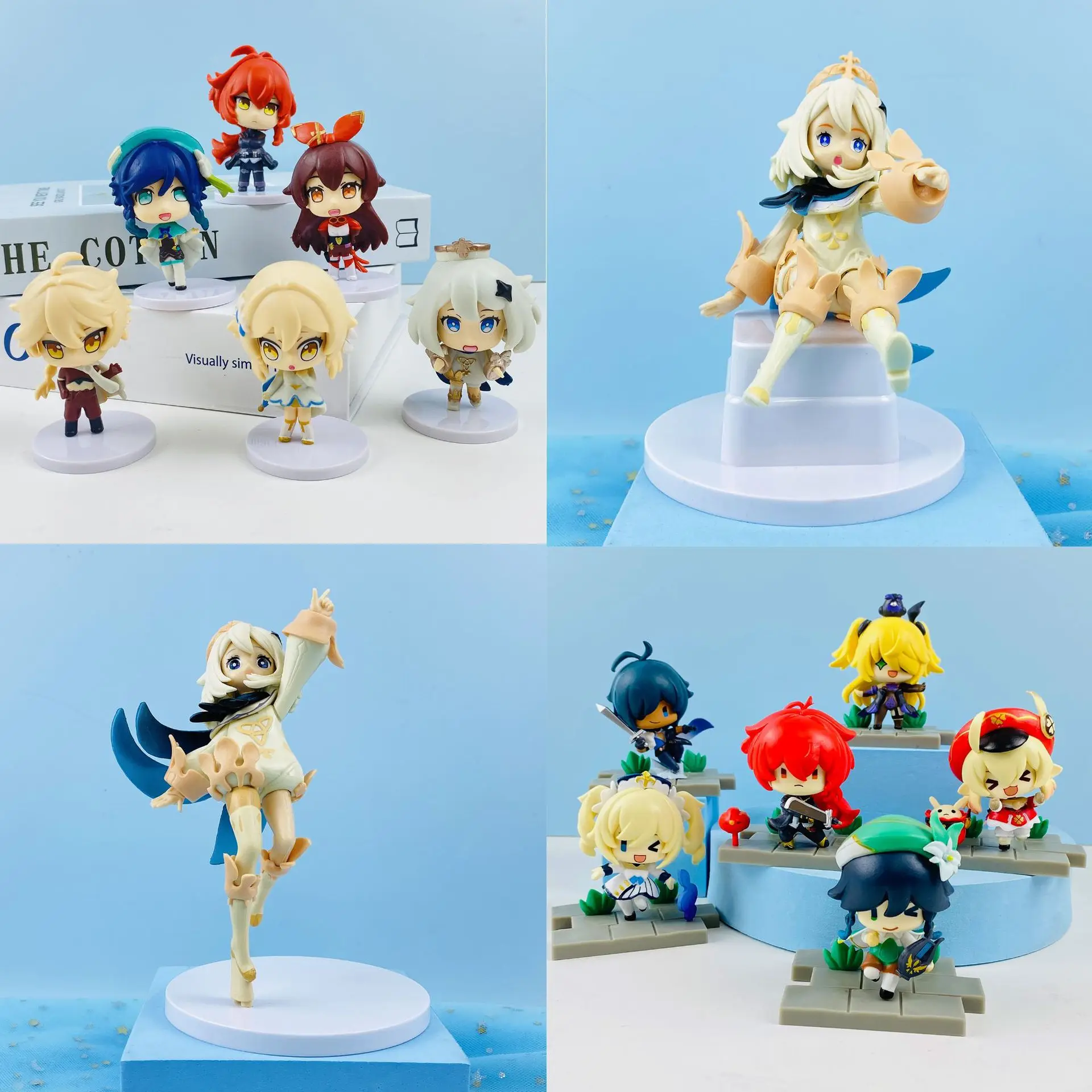 

full set Genshin Impact Account Battlefield Heroes Theme Series Blind Box Kawaii Action Figures Mistery Box Guess Toys for Girls