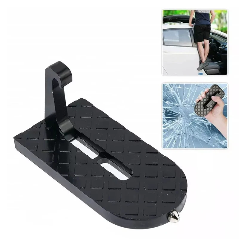 Folding Car Door Latch Hook Step Universal Foot Pedal Ladder For Jeep SUV Truck Roof Rack Step Standing Auxiliary Tool Hammer