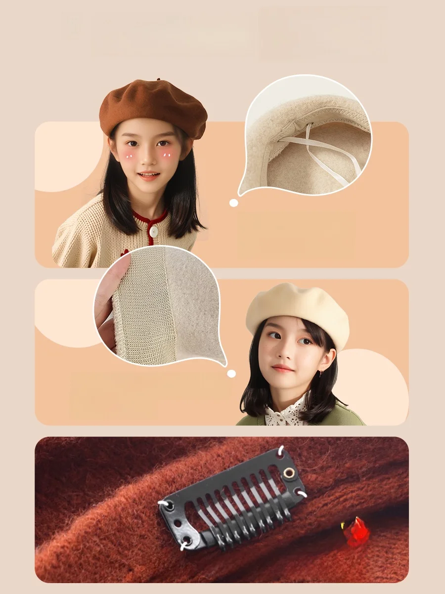 Детская шапка берет для девочек осенне-зимняя кепка художника в стиле вестерн