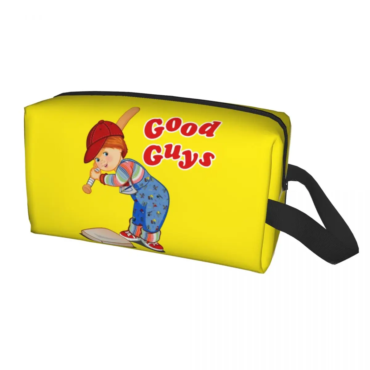 

Good Guys Baseball Player Toiletry Bag Child's Play Chucky Cartoon Makeup Cosmetic Organizer Lady Beauty Storage Dopp Kit Case