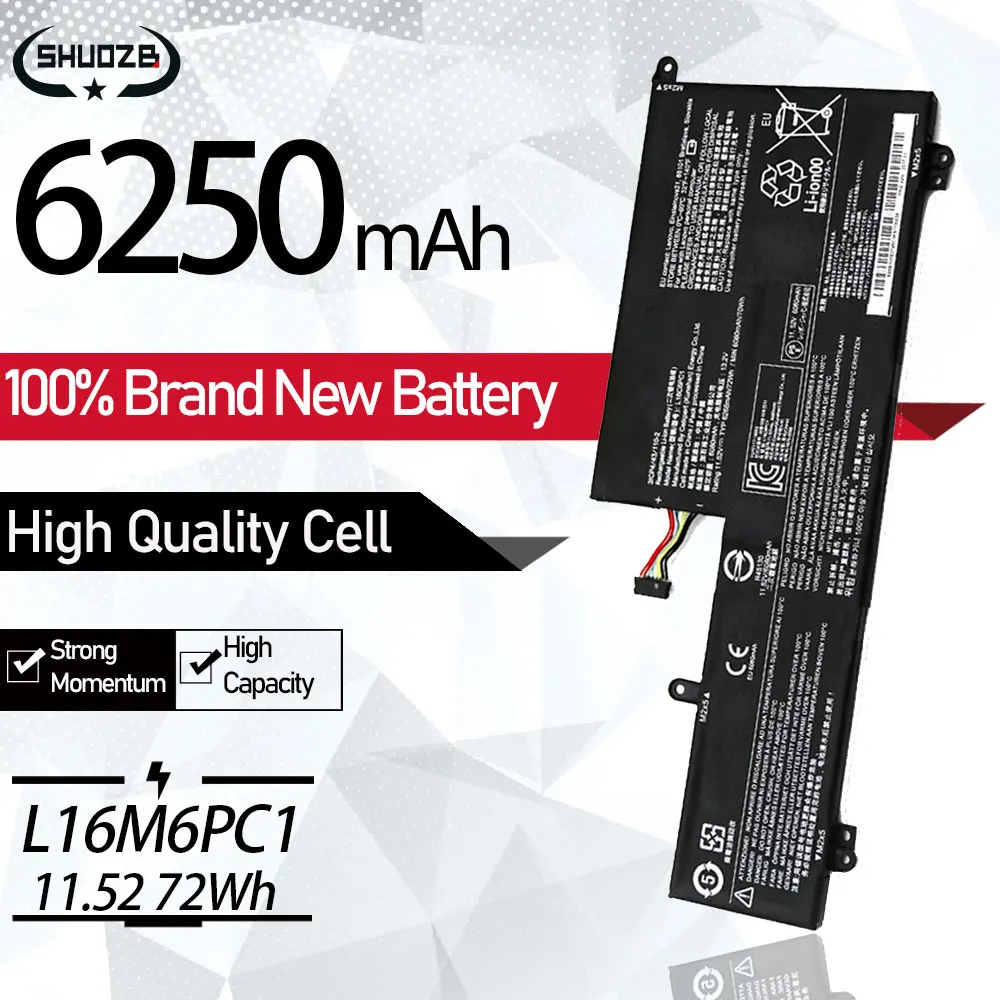 Аккумулятор L16C6PC1 L16M6PC1 L16L6PC1 для ноутбука Lenovo YOGA 720-15IKB 720-15IKB-80X7 720-15IKB-80X70091GE 80X7005BGE 11,52 в 72 Втч