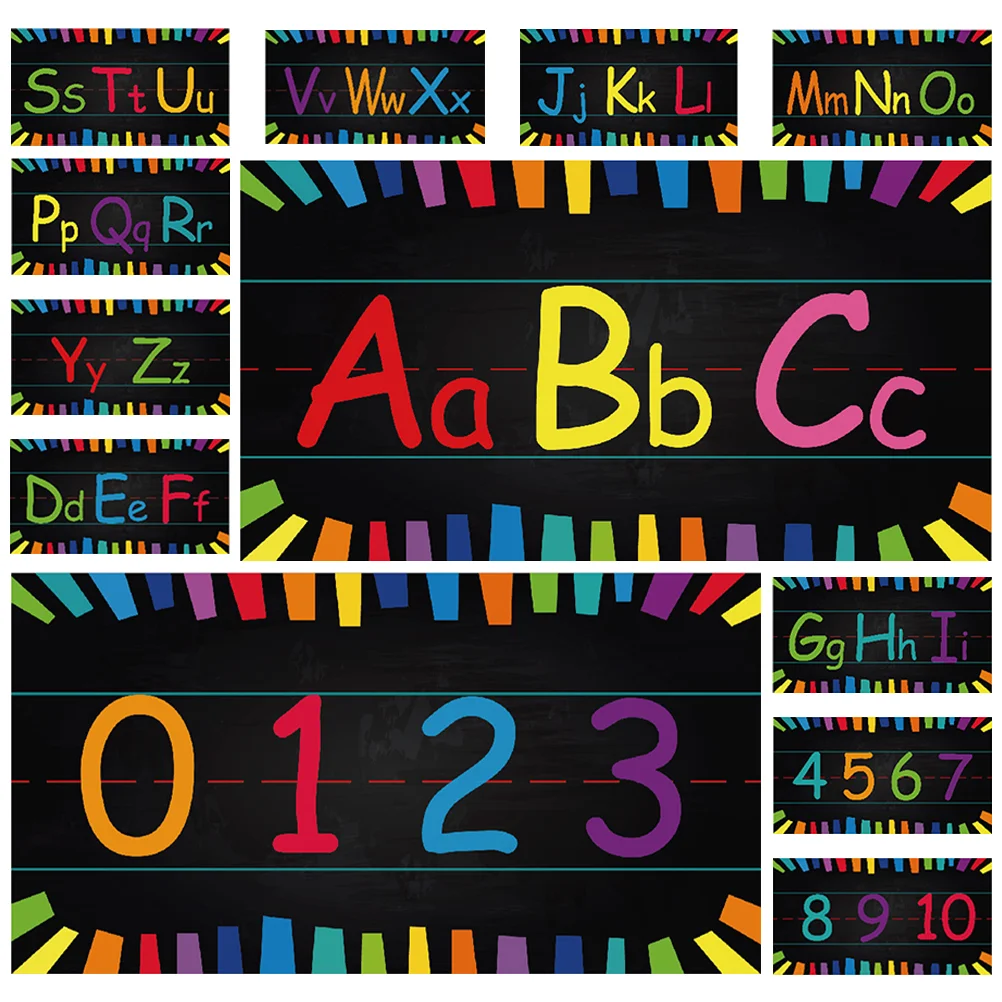 

Children's Wall Stickers Alphanumeric Poster Classroom Alphabet Removable Numbers Decal Delicate Paper Preschool