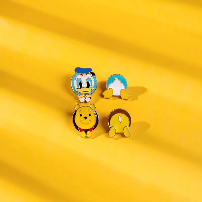 

Винни-Пух, голова и хвост, эмалированные значки, значки на лацкан, ювелирные изделия, подарок для детей, друзей, женщин и мужчин