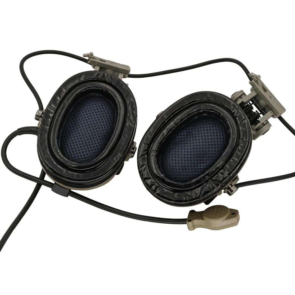 TCLHEADSET Tactical Headset SORDINMSA with ARC Rail Adapter Pickup Noise Canceling Airsoft Shooting Headphones with U94 PTT