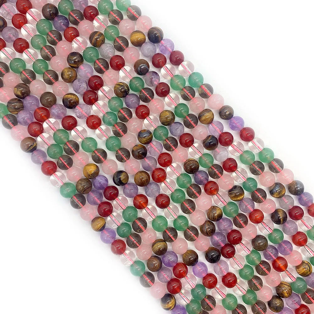 

Natural Stone Beautiful Multi Gem Loose Beads Ladie Charm Jewelry Necklace Bracelet Fashion Beaded Accessorie Bead Size 6/8/10mm