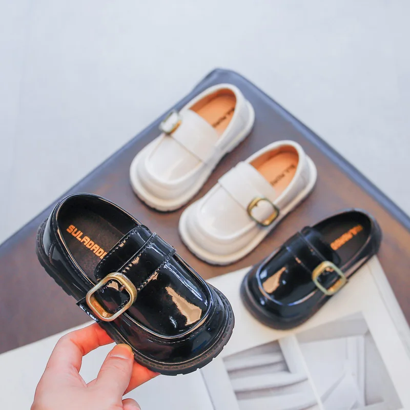 

Children's Leather Shoes 2022 Spring New Girls' British Style Small Shoes Soft Sole Mary Jane Shoes Boys' Non-slip Solid Shoes